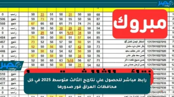 رابط مباشر للحصول على نتائج الثالث متوسط 2025 في كل محافظات العراق فور صدورها